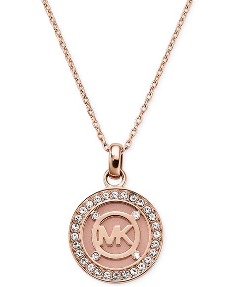 michael kors rose gold necklace macy& 39|rose gold necklace for women.